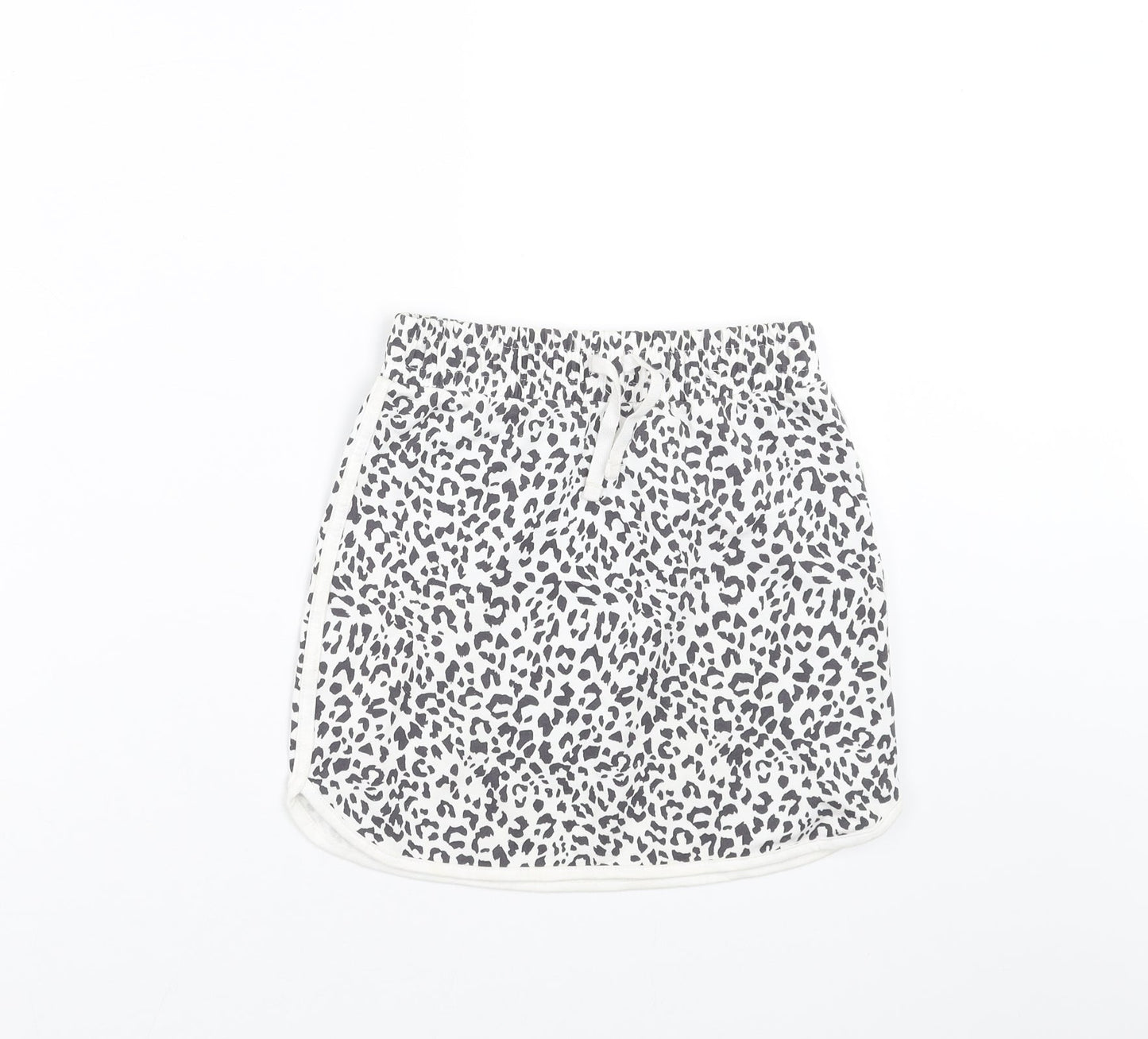 George Girls White Animal Print  Straight & Pencil Skirt Size 8-9 Years