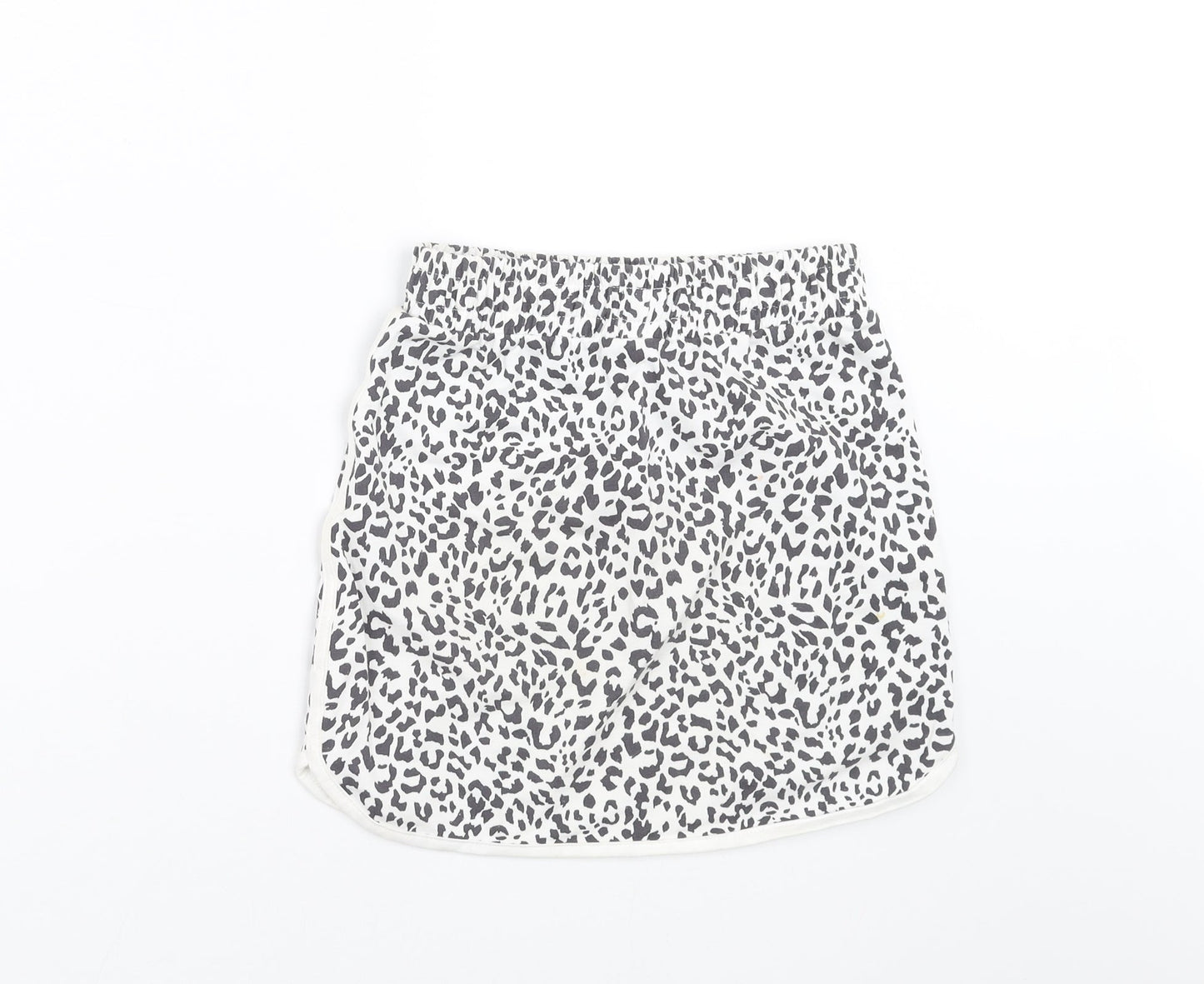 George Girls White Animal Print  Straight & Pencil Skirt Size 8-9 Years