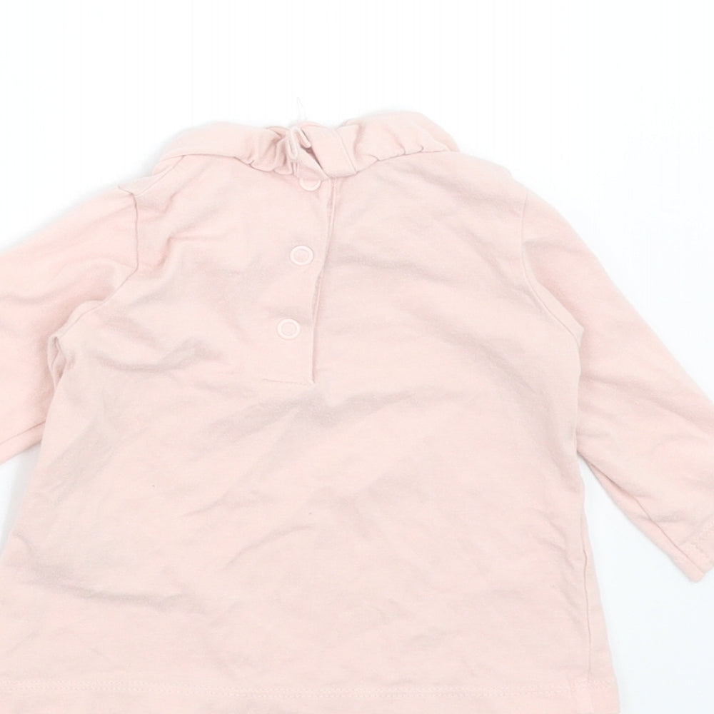 Matalan Girls Pink   Basic T-Shirt Size 0-3 Months  - I really love you