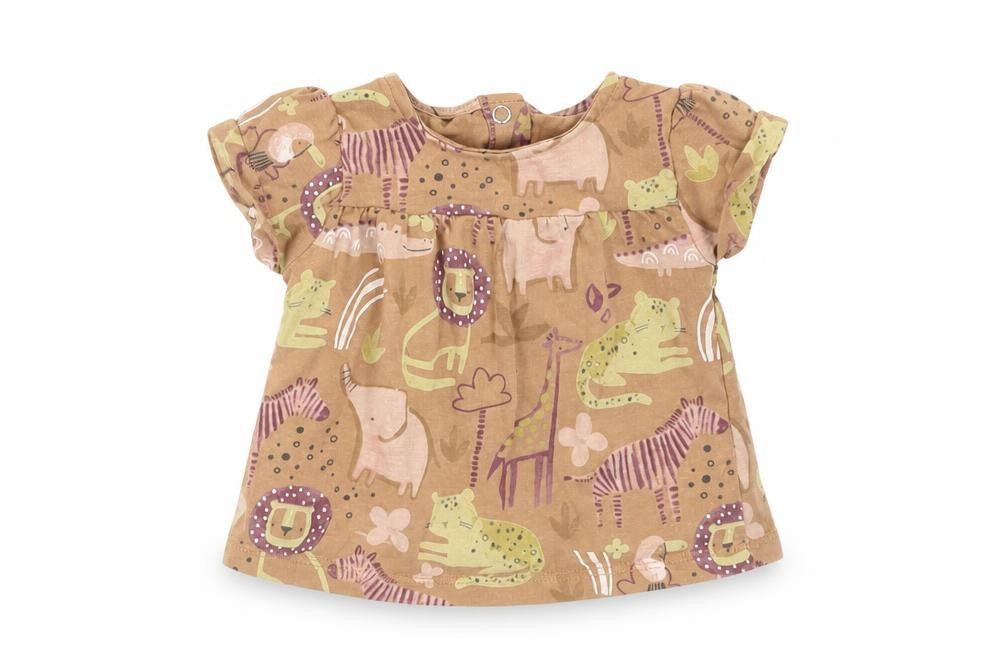 TU Girls Brown   Basic T-Shirt Size 3-6 Months  - animals