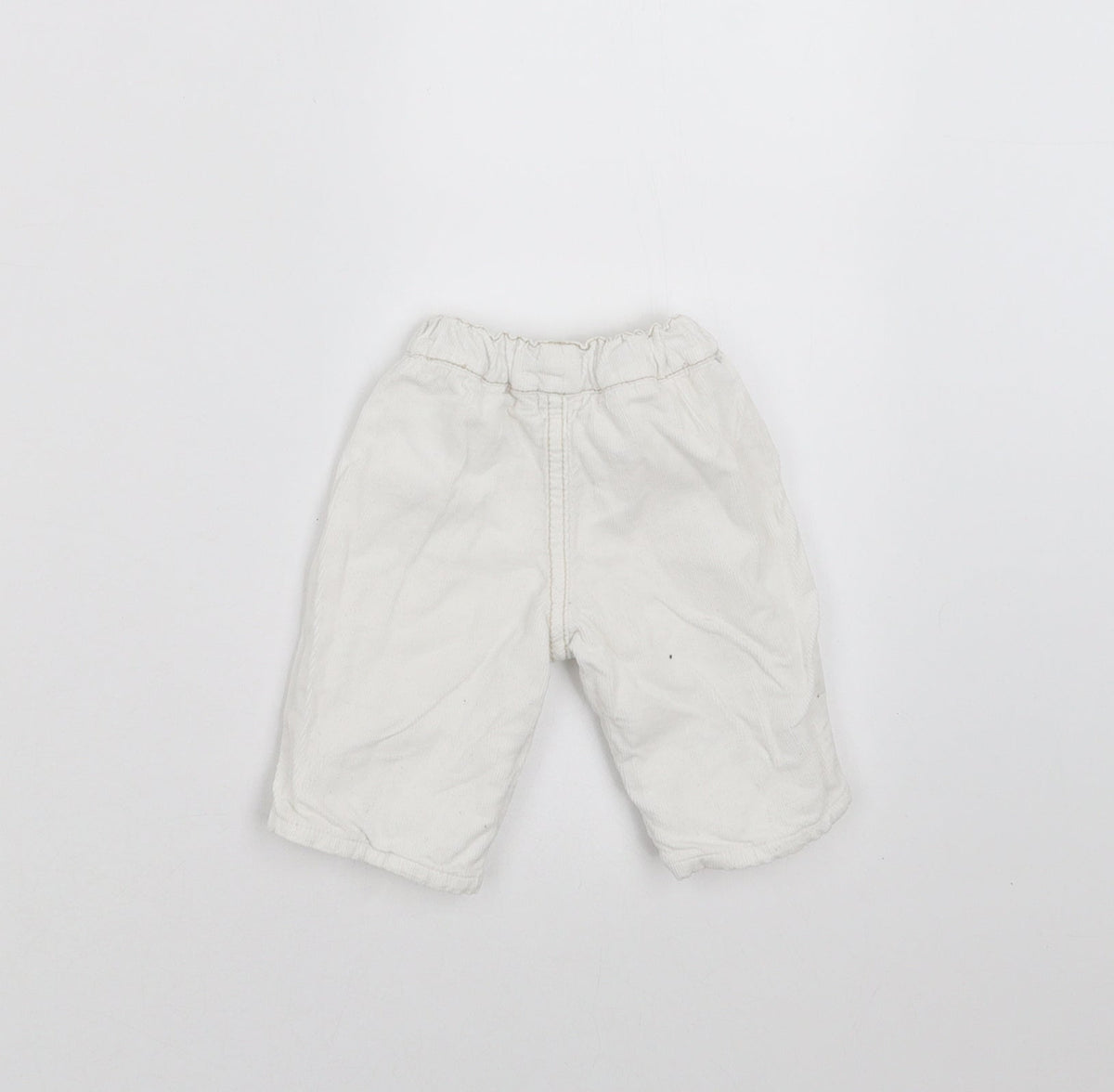 Back view of BHS girls’ white trousers size newborn - embroidered detail