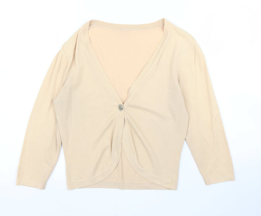 Preworn Womens Beige   Cardigan Jumper Size M