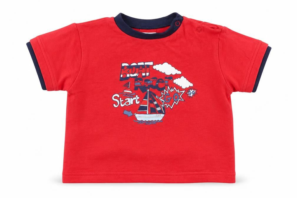 Preworn Boys Red   Basic T-Shirt Size 12-18 Months
