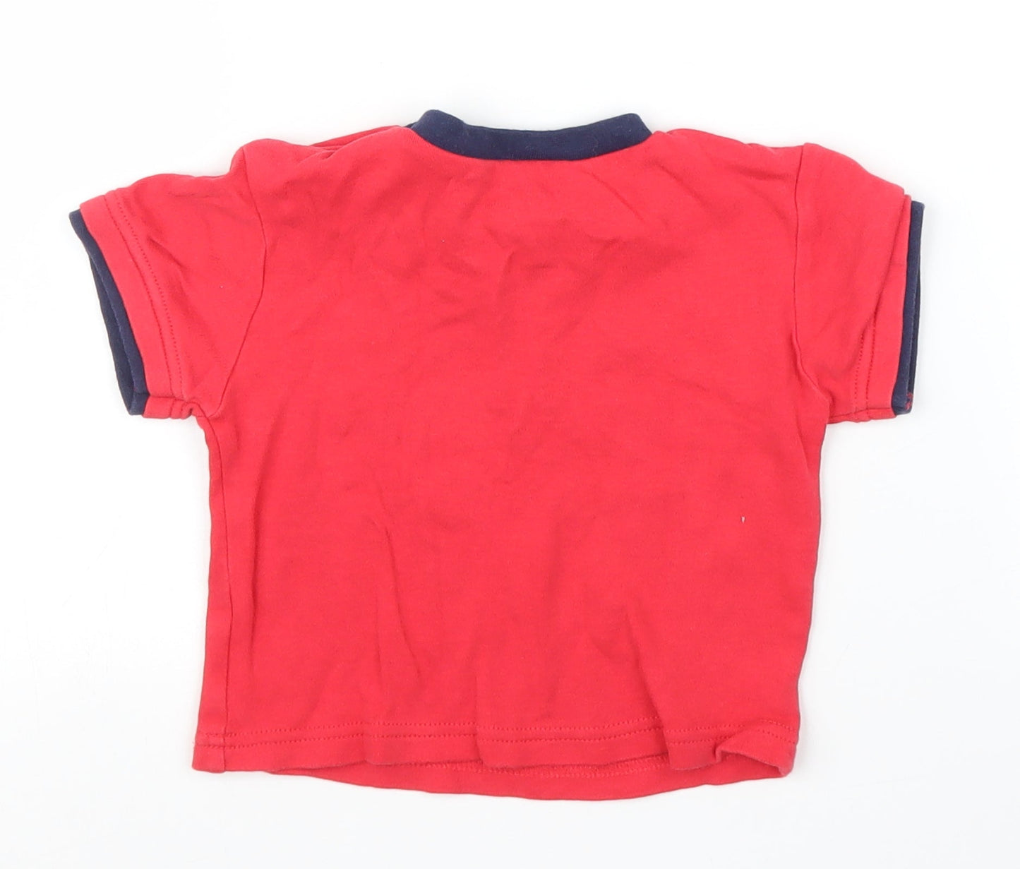 Preworn Boys Red   Basic T-Shirt Size 12-18 Months