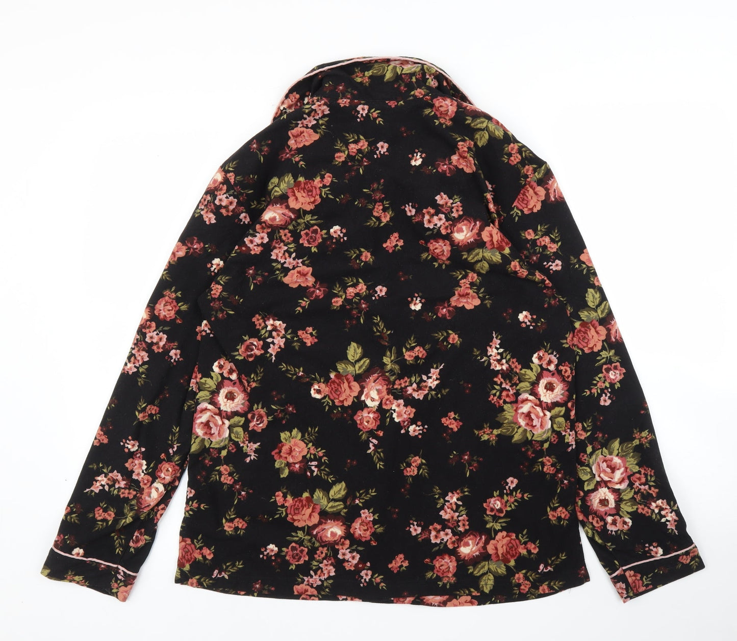 NEXT Womens Black Floral  Basic Blouse Size S  - PJ top