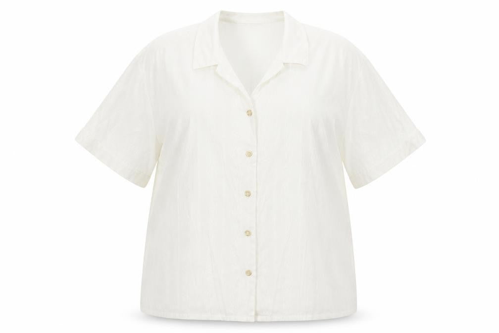 Double Two Lady Womens White   Basic Button-Up Size 18