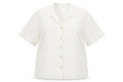Double Two Lady Womens White   Basic Button-Up Size 18