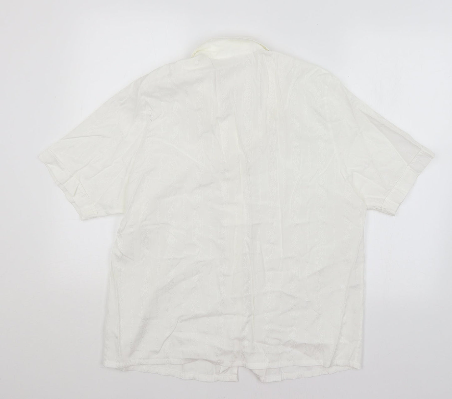 Double Two Lady Womens White   Basic Button-Up Size 18