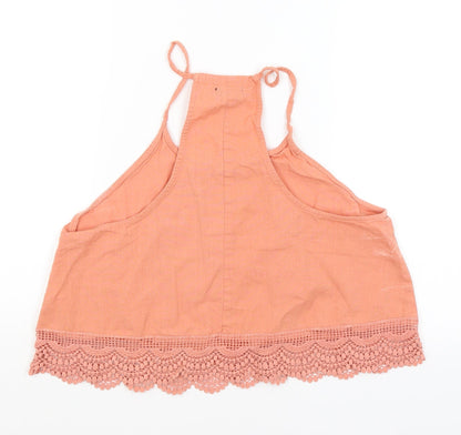 Boohoo Womens Orange   Cropped Tank Size 14