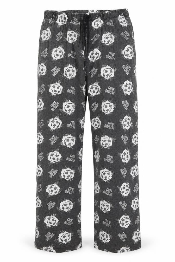 B&M Boys Grey Solid   Pyjama Pants Size L  - Football