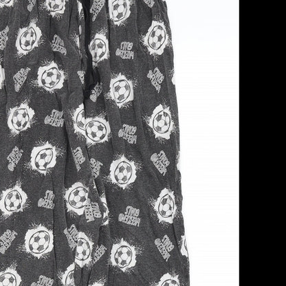 B&M Boys Grey Solid   Pyjama Pants Size L  - Football