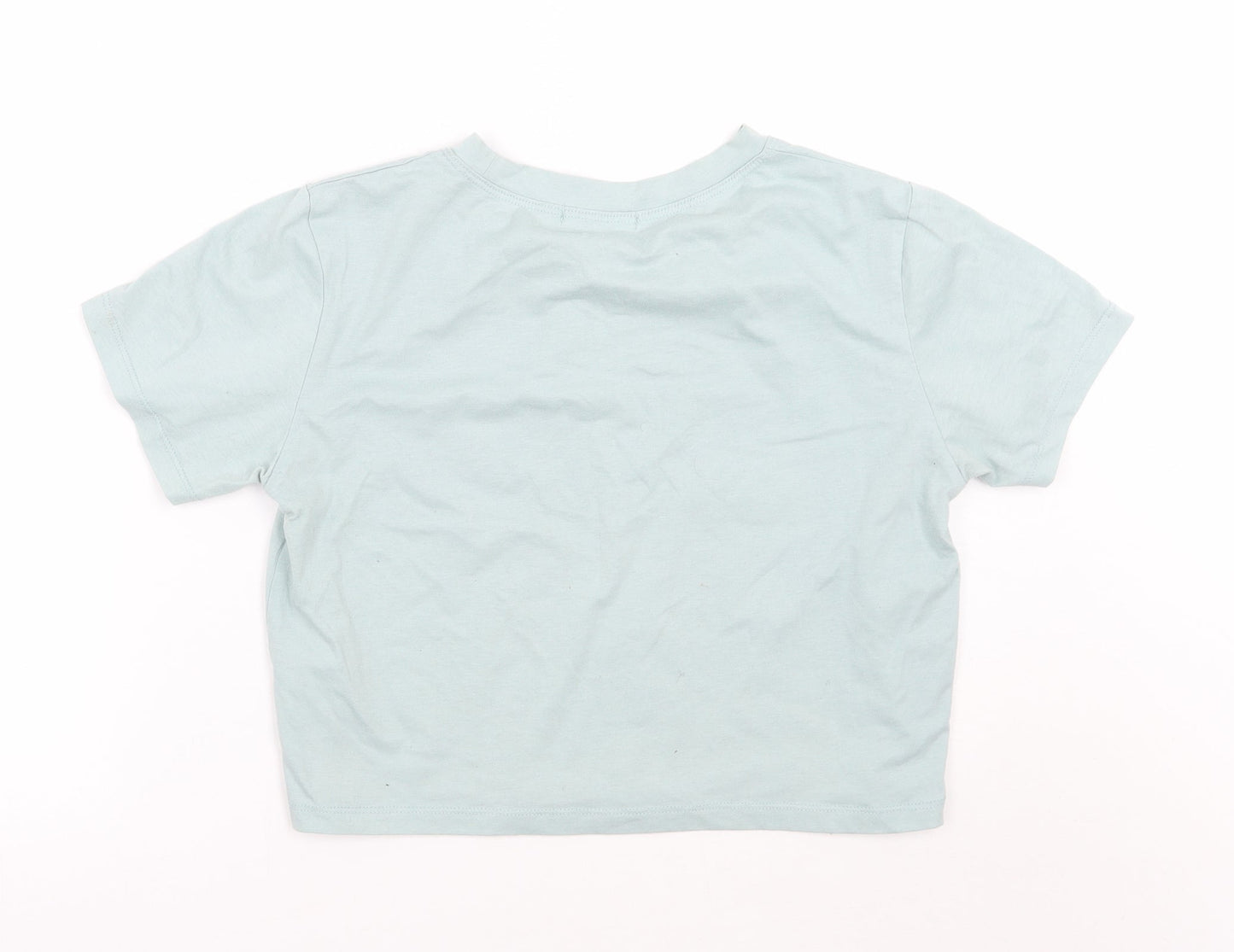 ROMWE Womens Blue   Cropped T-Shirt Size M