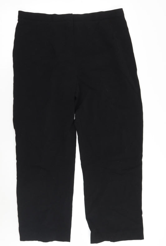 Preworn Womens Black   Trousers  Size 34 L28 in