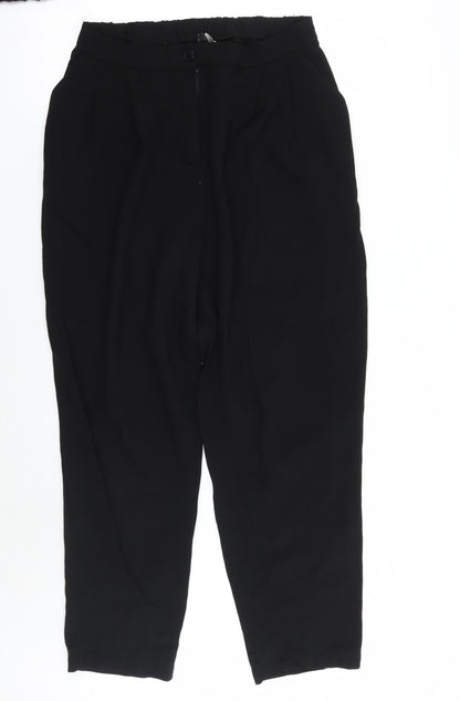 H&M Womens Black   Trousers  Size 8 L28 in