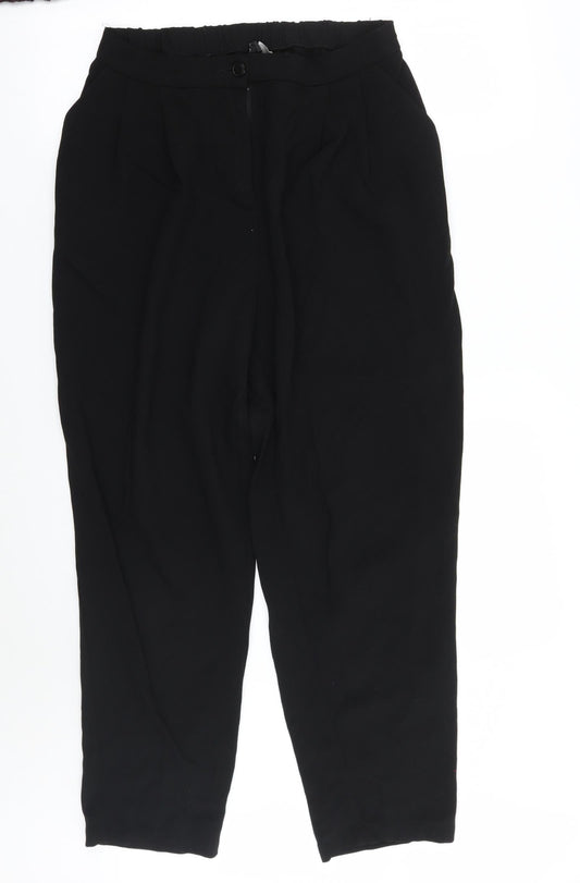 H&M Womens Black   Trousers  Size 8 L28 in