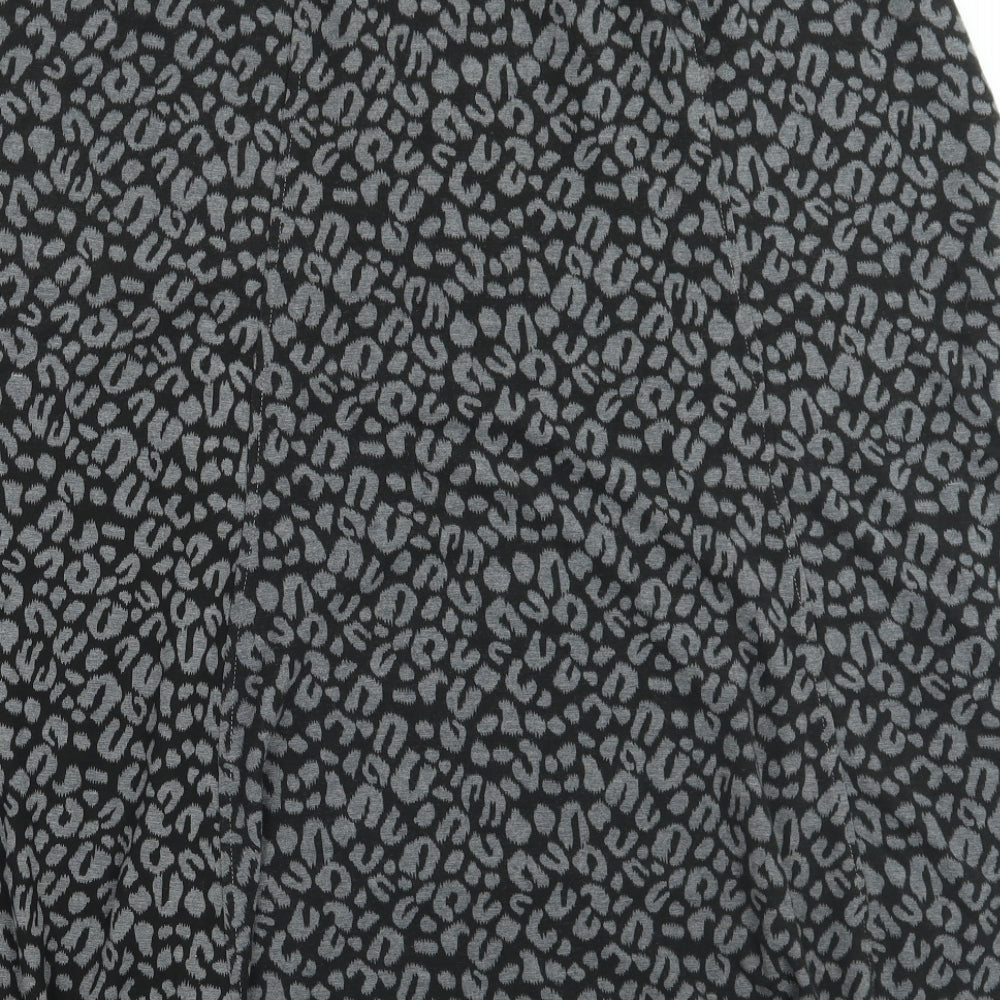 Tigi Womens Grey Animal Print  A-Line Skirt Size 14
