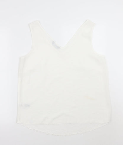 Nutmeg Womens White   Basic Blouse Size M
