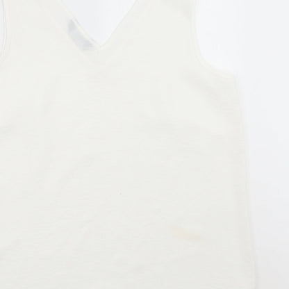 Nutmeg Womens White   Basic Blouse Size M