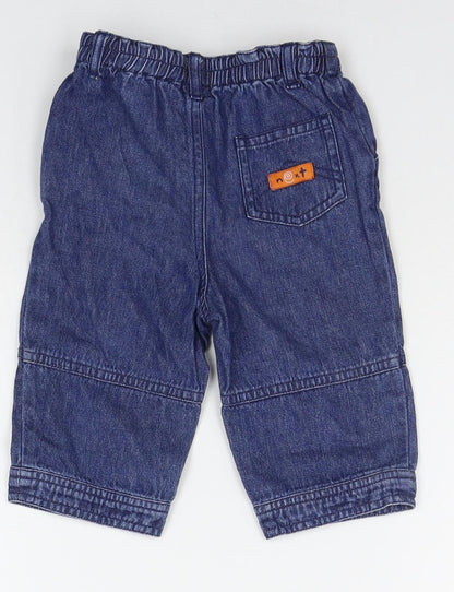 Back view of Next Baby Blue Jogger Jeans, size 6-9, Months