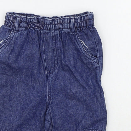 Close-up detail of Next Baby Blue Jogger Jeans, size 6-9, Months