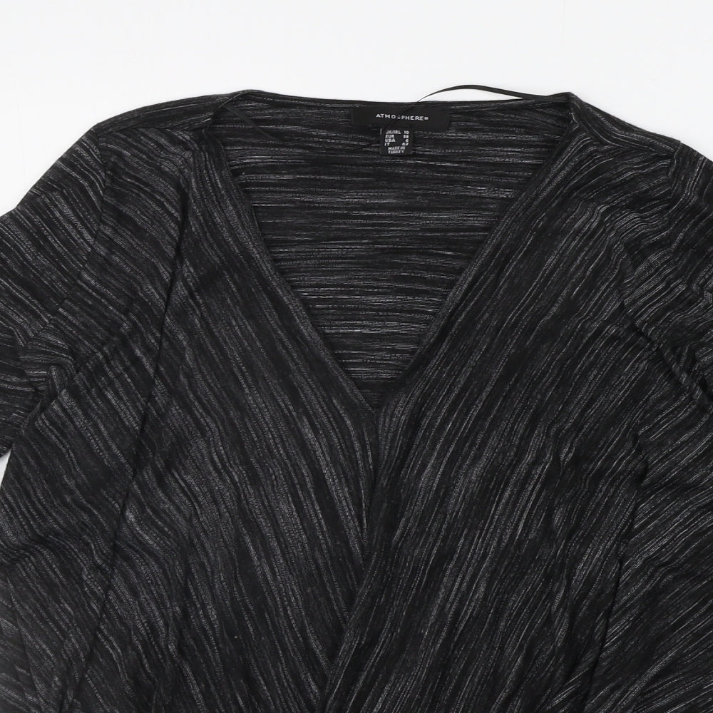 Atmosphere Womens Black   Basic T-Shirt Size 10