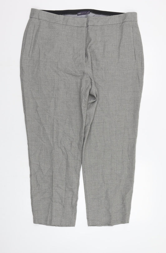Marks and Spencer Womens Grey   Trousers  Size 18 L25 in