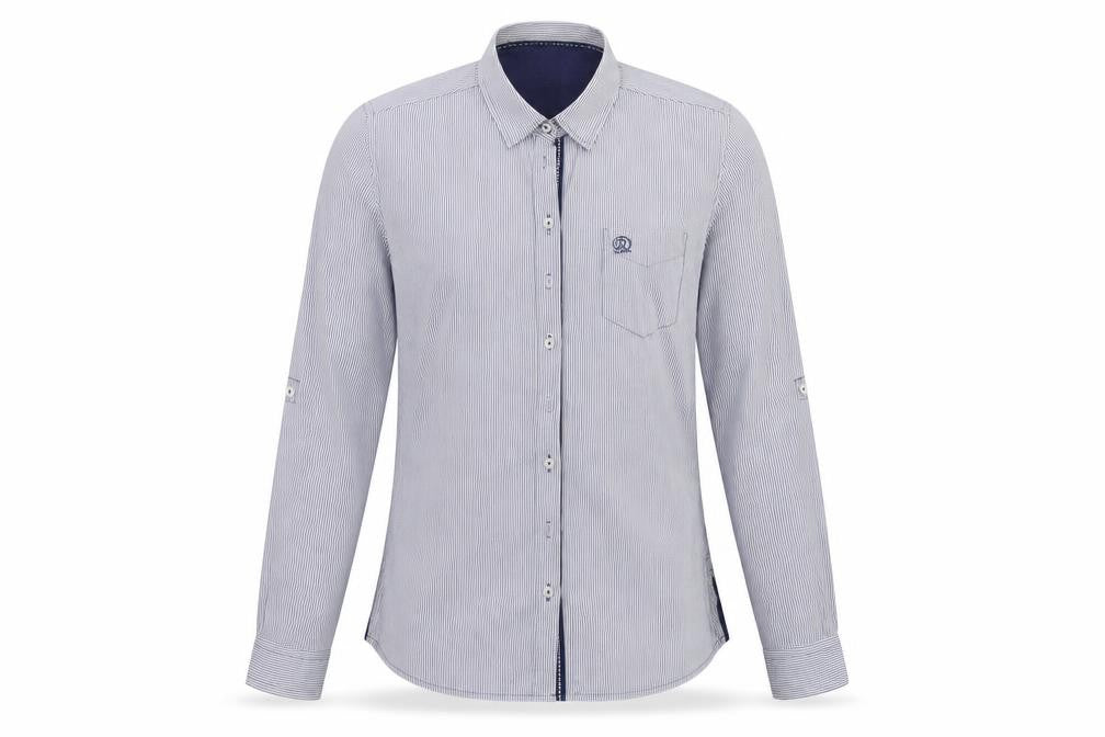 RESERVED Mens Blue Striped   Button-Up Size 14