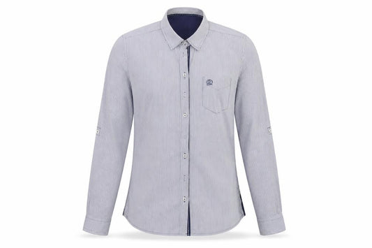 RESERVED Mens Blue Striped   Button-Up Size 14
