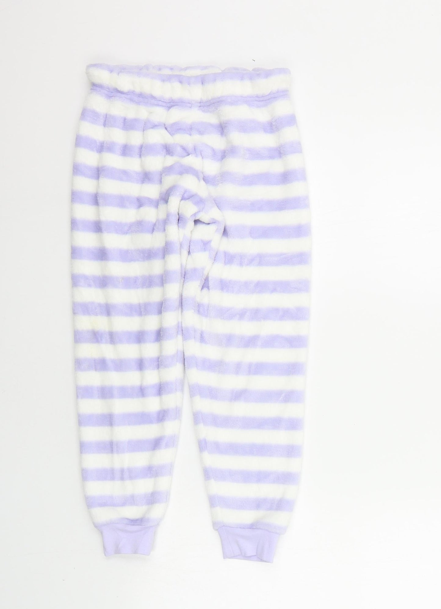 Marks and Spencer Girls Purple Striped  Top Pyjama Pants Size 7-8 Years