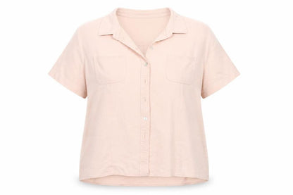 Sara Womens Beige   Basic Button-Up Size 22