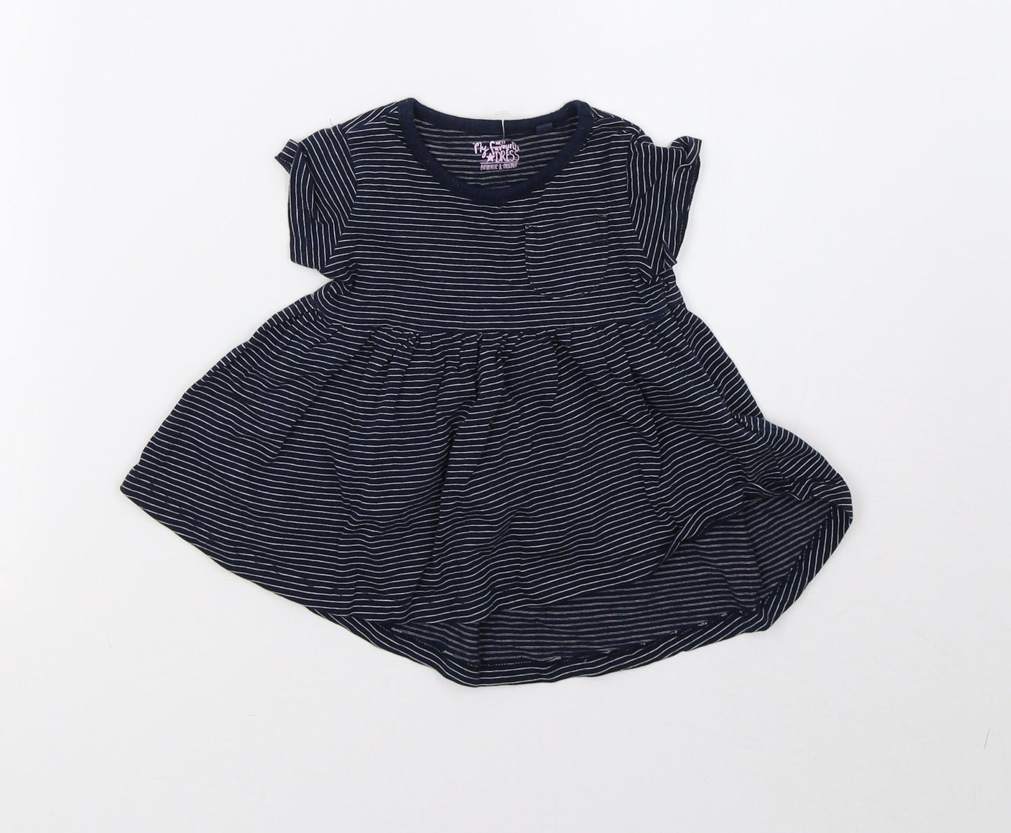 NEXT Girls Blue Striped  A-Line  Size 3-6 Months
