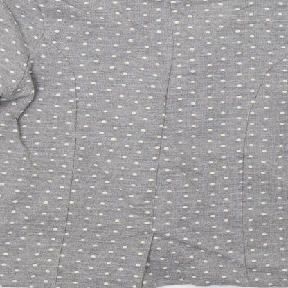 Brand and care label for Marks & Spencer girls’ grey polka dot jacket, size 12-13, years
