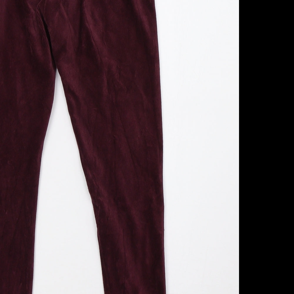 Marks and Spencer Womens Purple   Trousers  Size 10 L25 in