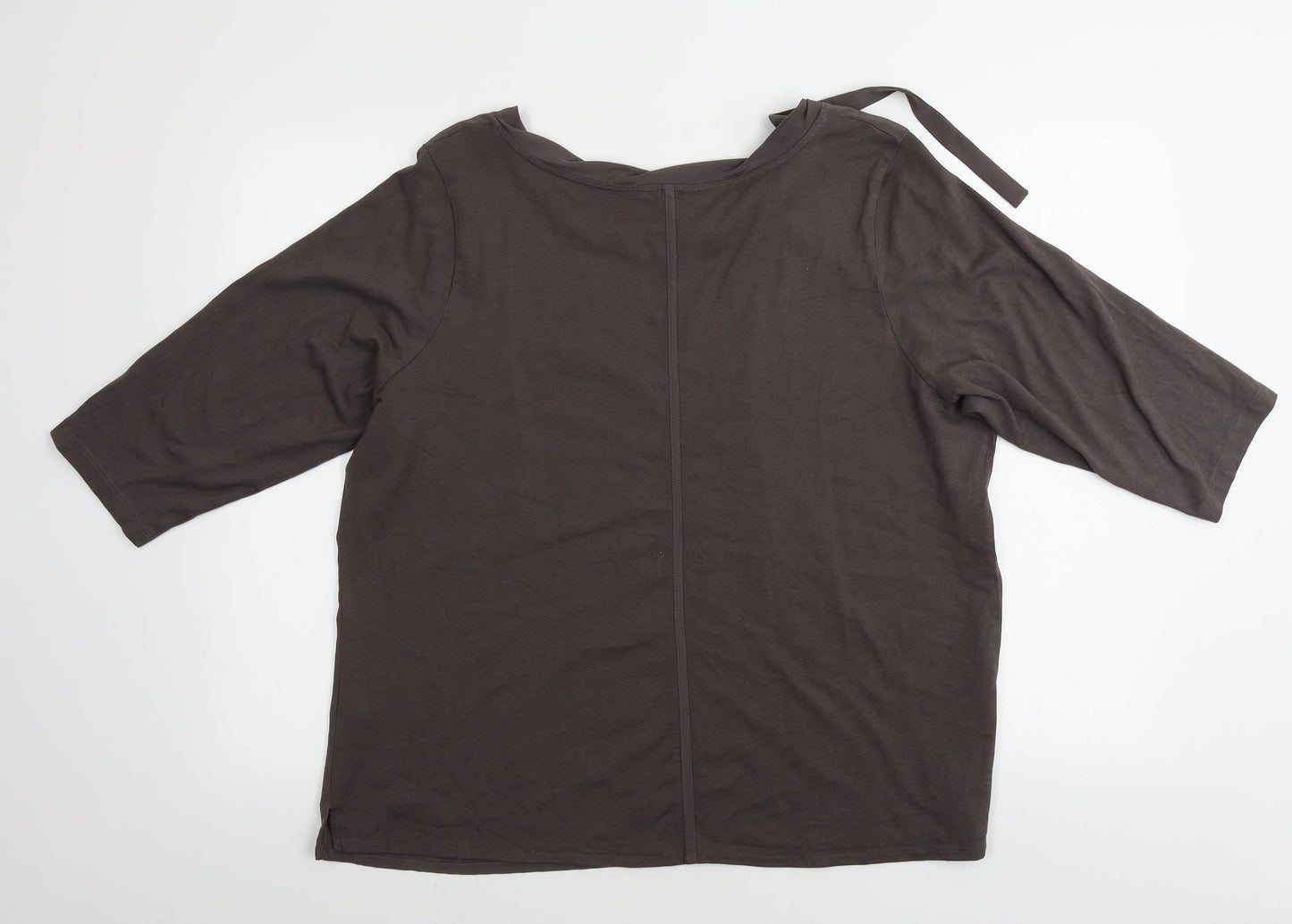 Marks and Spencer  Womens Brown Paisley  Basic T-Shirt Size 20