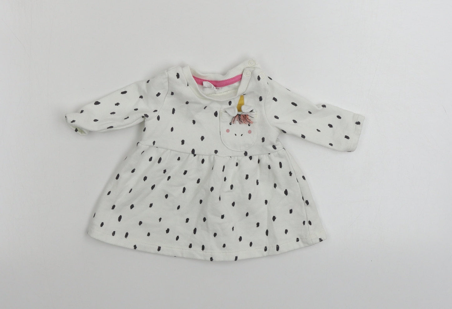 fred&flo  Girls White   Pullover Jumper One Size
