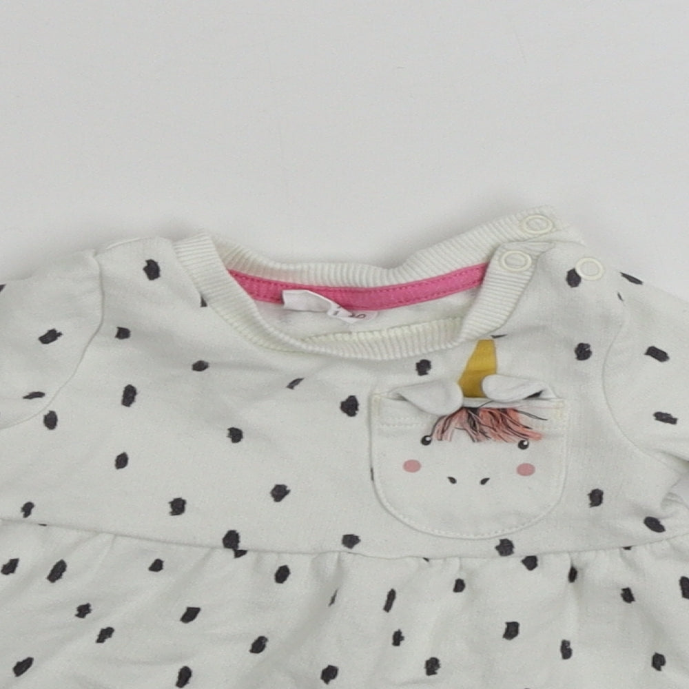 fred&flo  Girls White   Pullover Jumper One Size