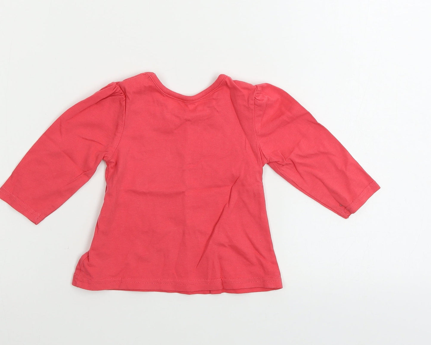 George  Girls Red   Basic T-Shirt Size 6-9 Months