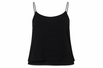Front view of Atmosphere women’s black basic blouse, size UK 14