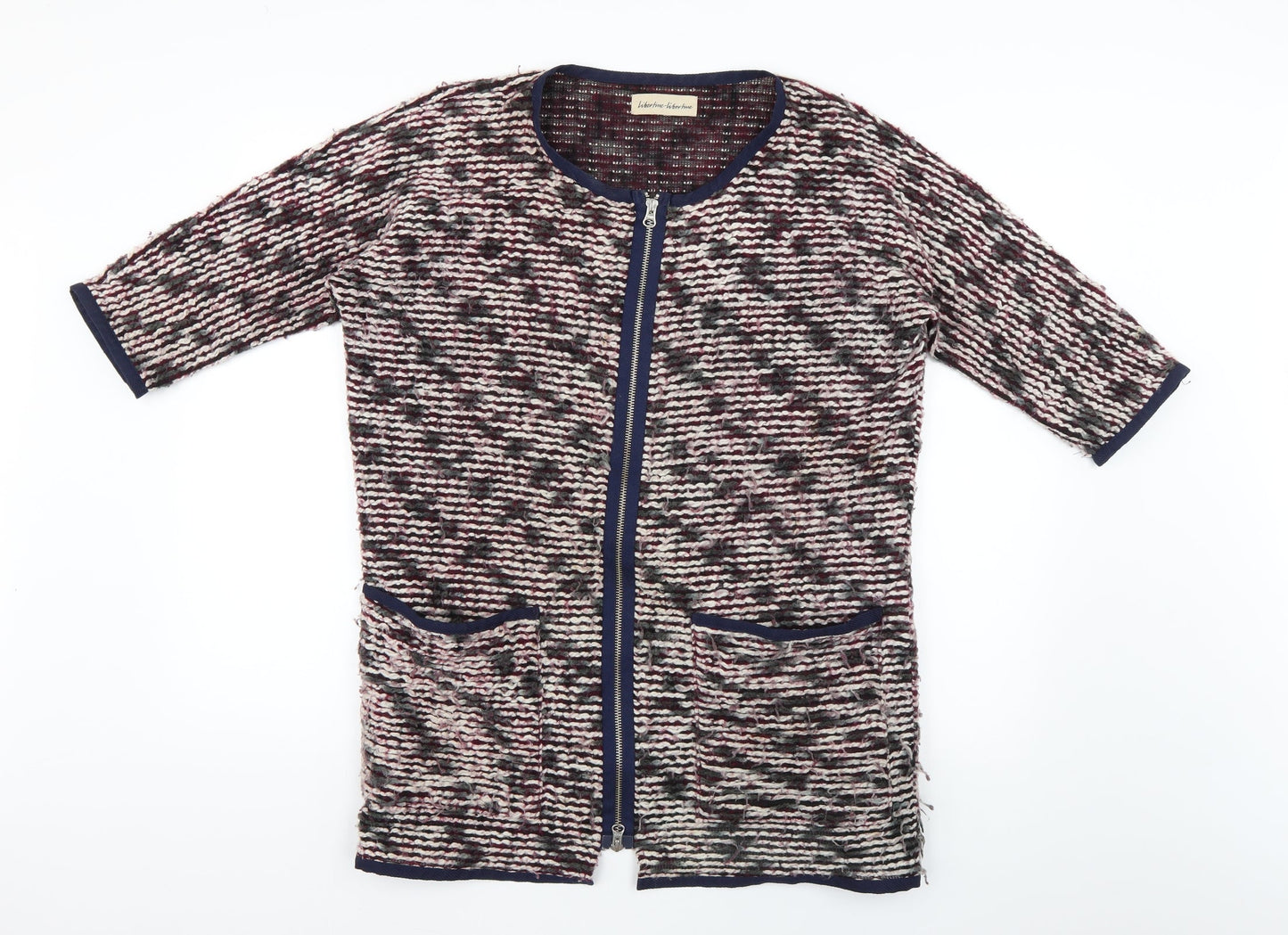 LIBERTINE-LIBERTINE Womens Multicoloured Geometric  Cardigan Jumper Size S