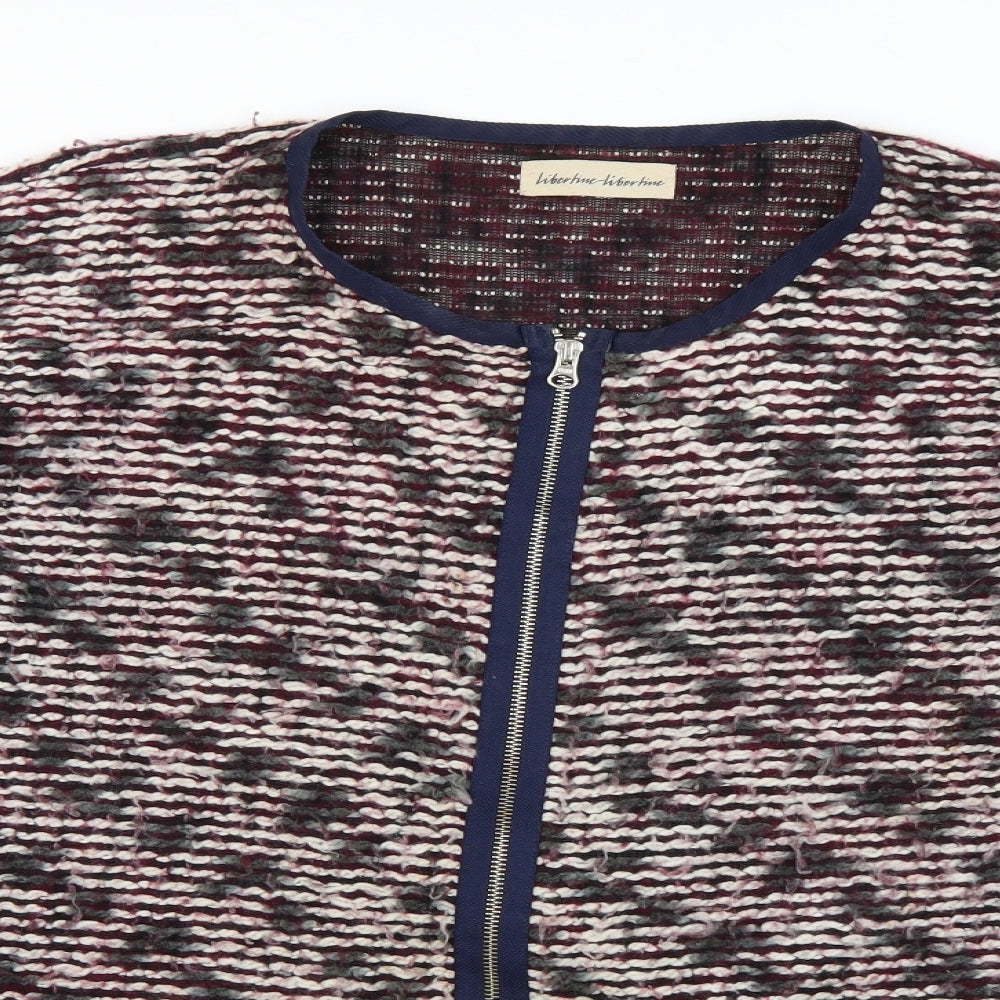 LIBERTINE-LIBERTINE Womens Multicoloured Geometric  Cardigan Jumper Size S