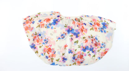 Additional front view of Atmosphere women’s white floral basic blouse, size UK 10