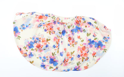 Back view of Atmosphere women’s white floral basic blouse, size UK 10