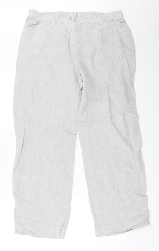 ERFO Womens Grey   Trousers  Size 44 L29.5 in