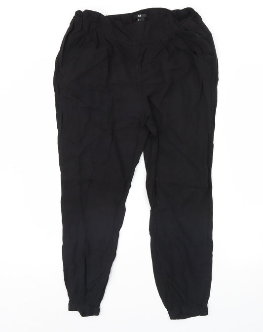 H&M Womens Black   Trousers  Size M L28 in