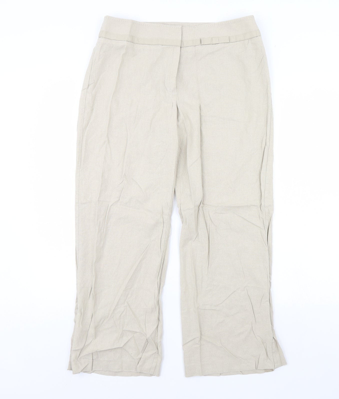 m&s Womens Beige   Trousers  Size 12 L29 in