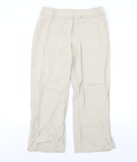 m&s Womens Beige   Trousers  Size 12 L29 in
