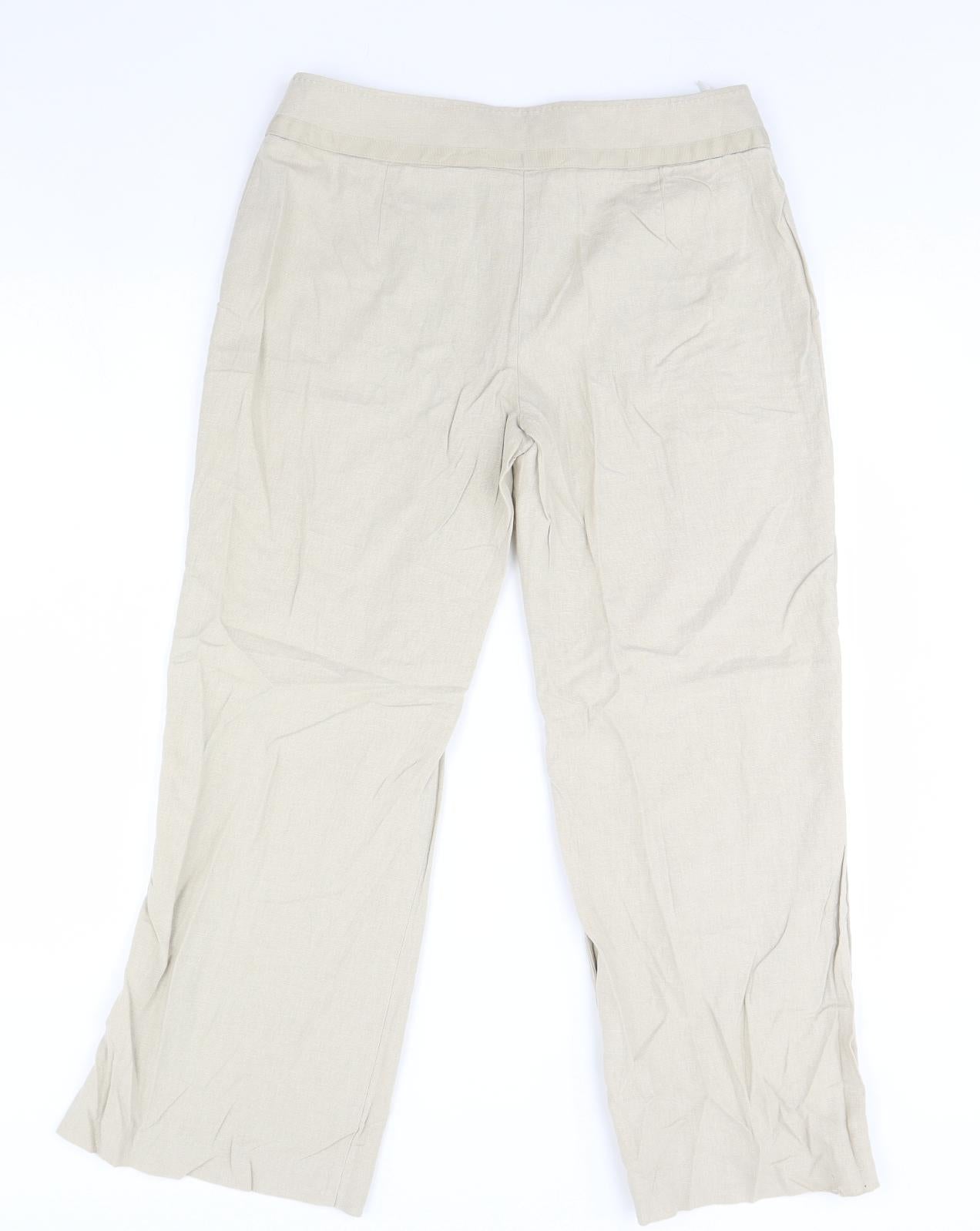 m&s Womens Beige   Trousers  Size 12 L29 in