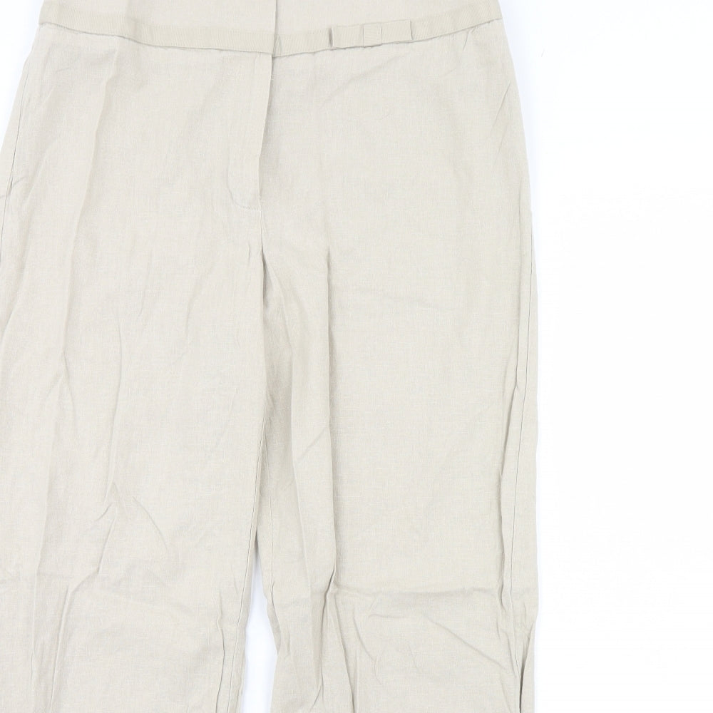 m&s Womens Beige   Trousers  Size 12 L29 in