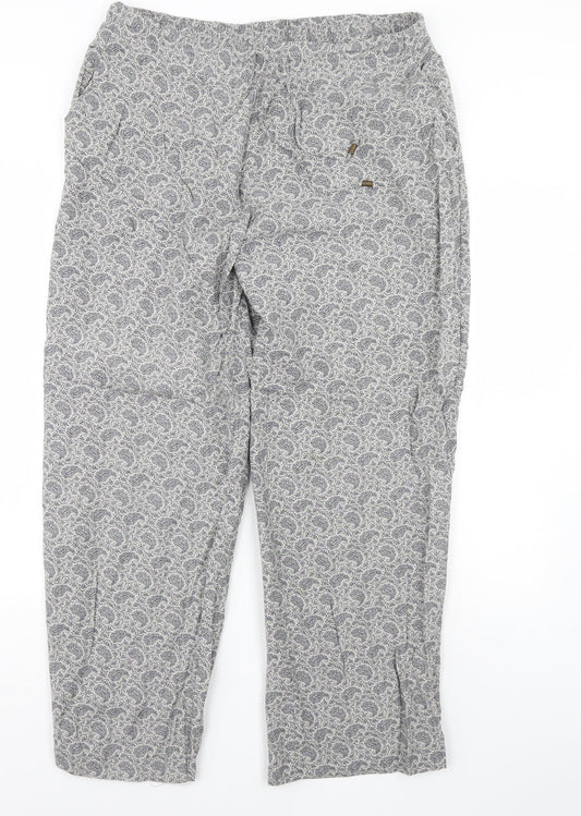 Marisota Womens Blue Fair Isle  Trousers  Size 18 L31 in