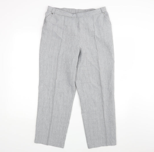 Marks and Spencer Womens Grey   Trousers  Size 14 L25 in